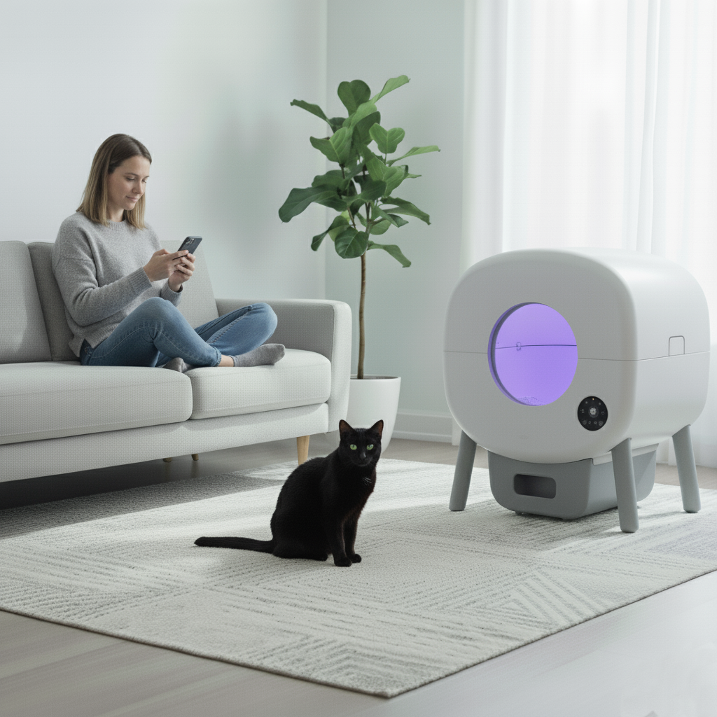 Glow™ Smart Self-Cleaning Cat Litter Box