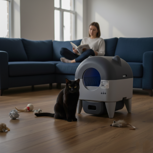 LittrBox Haven™ Smart Self-Cleaning Litter Box – 76L Large Interior