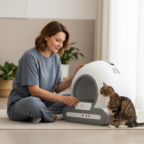 LittrBox Nova™ Smart Self-Cleaning Litter Box – 65L Large Interior