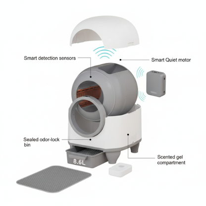 LittrBox Numa™ Smart Self-Cleaning Litter Box – 90L Extra-Large Interior